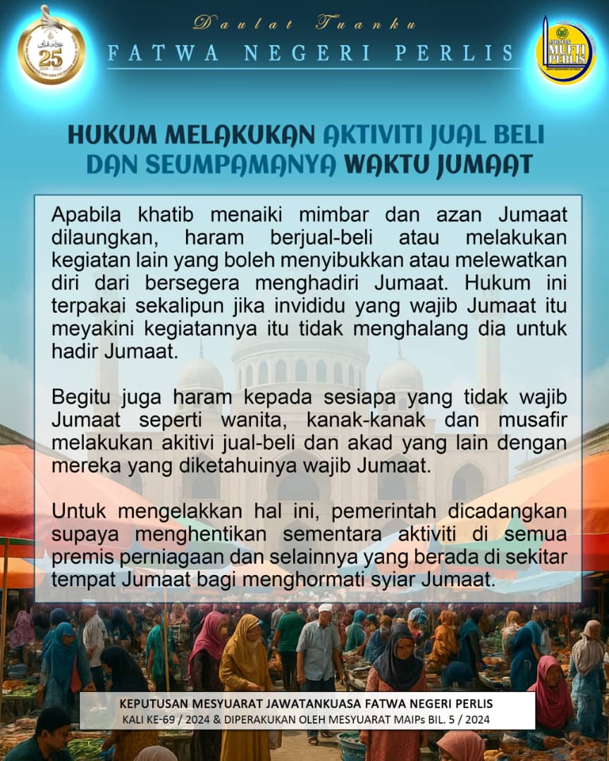 Hukum Melakukan Aktiviti Jual Beli Dan Seumpamanya Waktu Jumaat